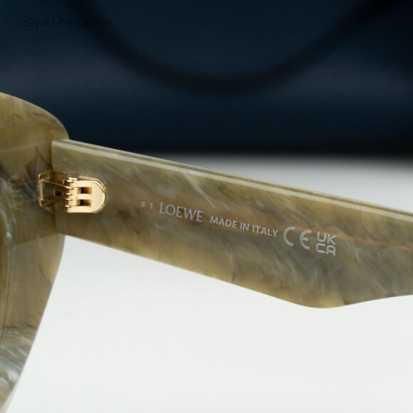 Loewe Women Sunglasses Green Brown Cat Eye LW40127I ANAGRAM 60E NEW AUTHENTIC - Picture 7 of 8